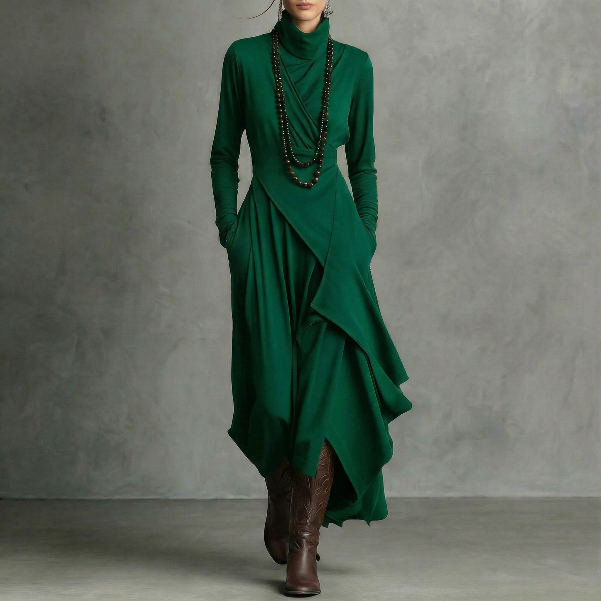 AVELINE™ | Vestido Largo Asimétrico Boho-Elegance